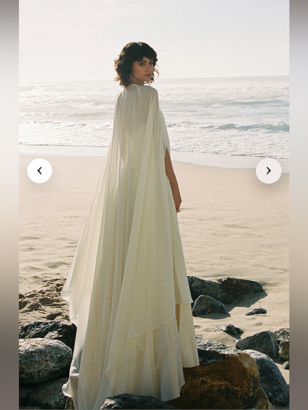 Bridal Chiffon Cape Gown